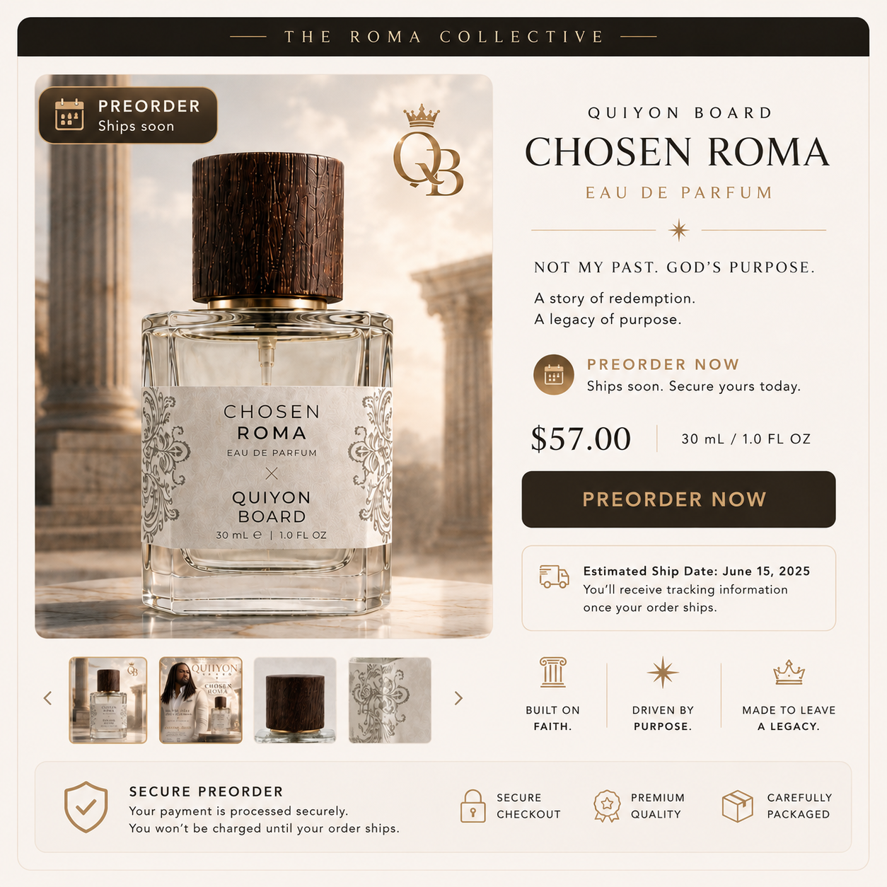 Chosen Roma by Quiyon Board 30mL PREORDER | Ship Date TBA