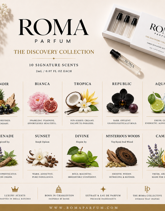 Niche Fragrance Sample Set — Try 3 Roma Scents of Your Choice