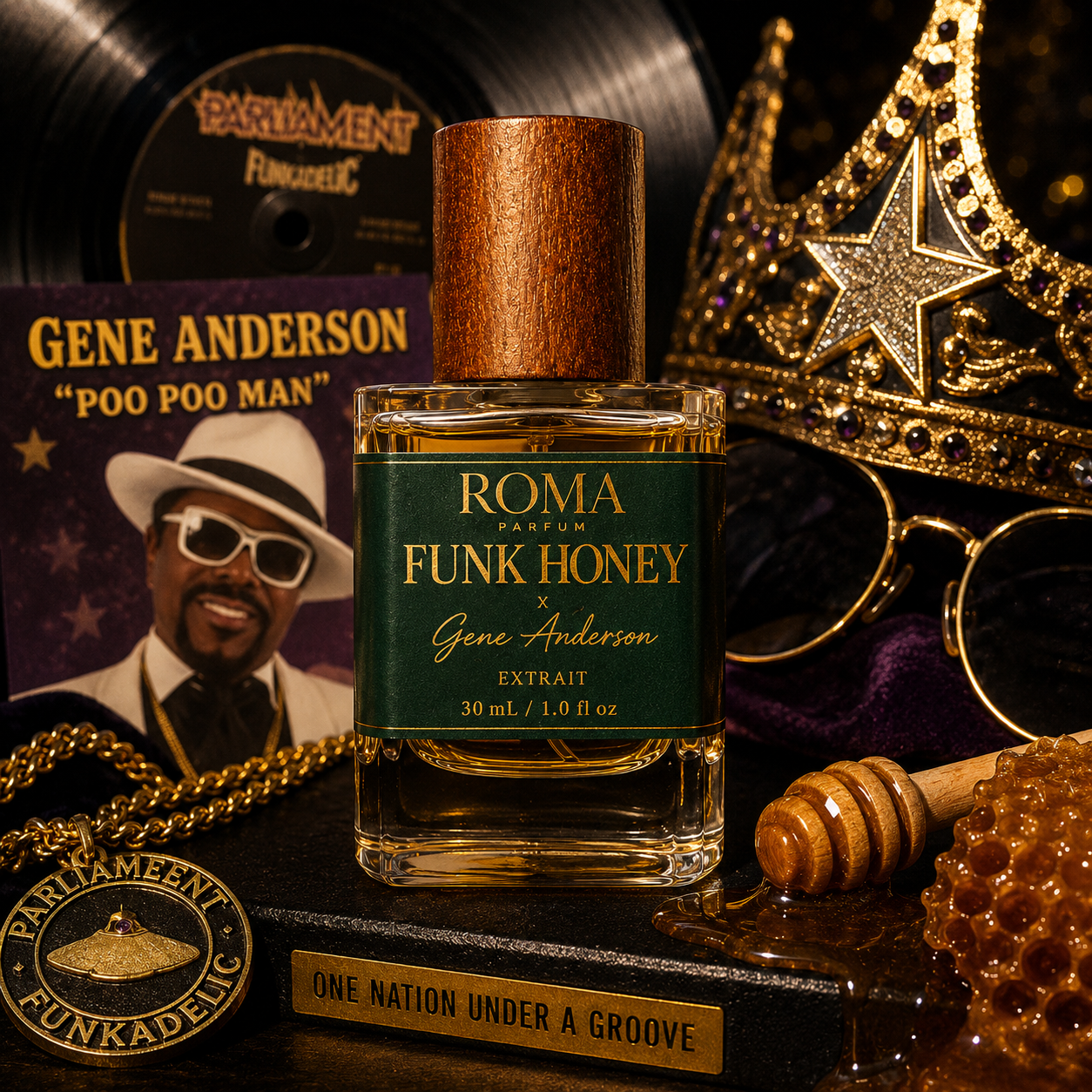 Gene “Poo Poo Man” Anderson X Roma Funk Honey 30mL (PREORDER | SIGNED BOXES)