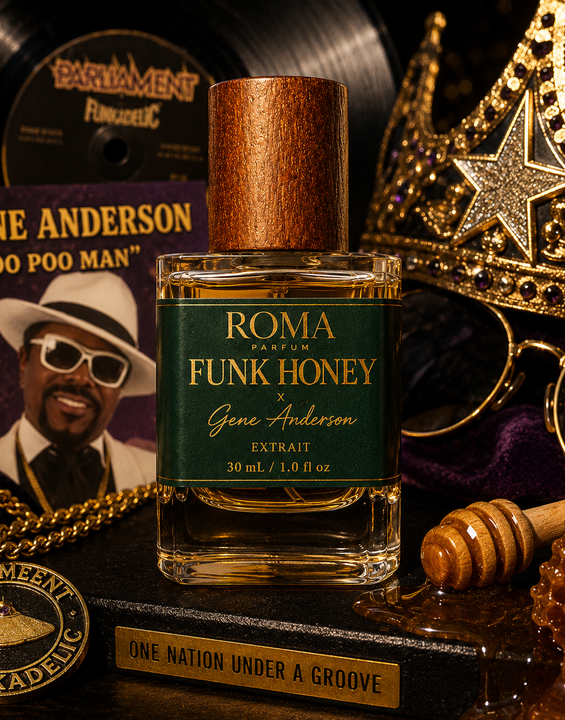 Gene “Poo Poo Man” Anderson X Roma Funk Honey 30mL (PREORDER | SIGNED BOXES)
