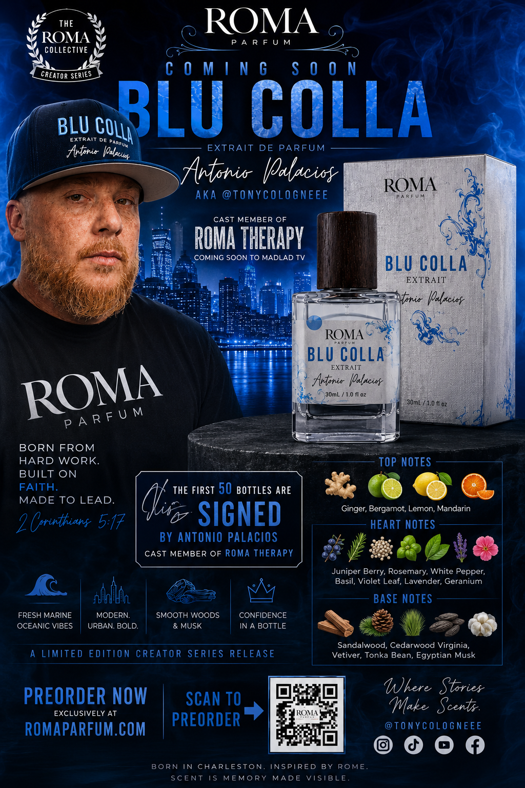 Roma Blu Colla x Antonio Palacios 30mL PREORDER | Ship Date TBA