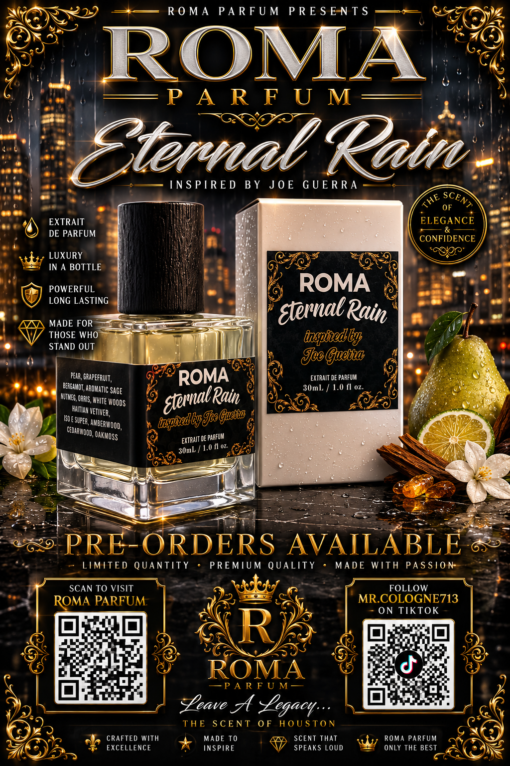 (PREORDER | SHIP DATE TBA) Roma Eternal Rain 30mL extrait de parfum